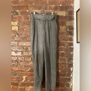 Zara belted check trousers
